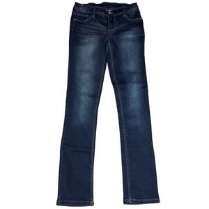 Members Mark Girls Blue SZ 14/16 Fading Knit Denim Jean Elastic Adjustable Waist